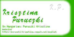 krisztina puruczki business card